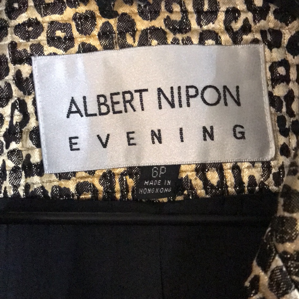 Vintage Albert Nipon Evening Animal Print Blazer - image 5